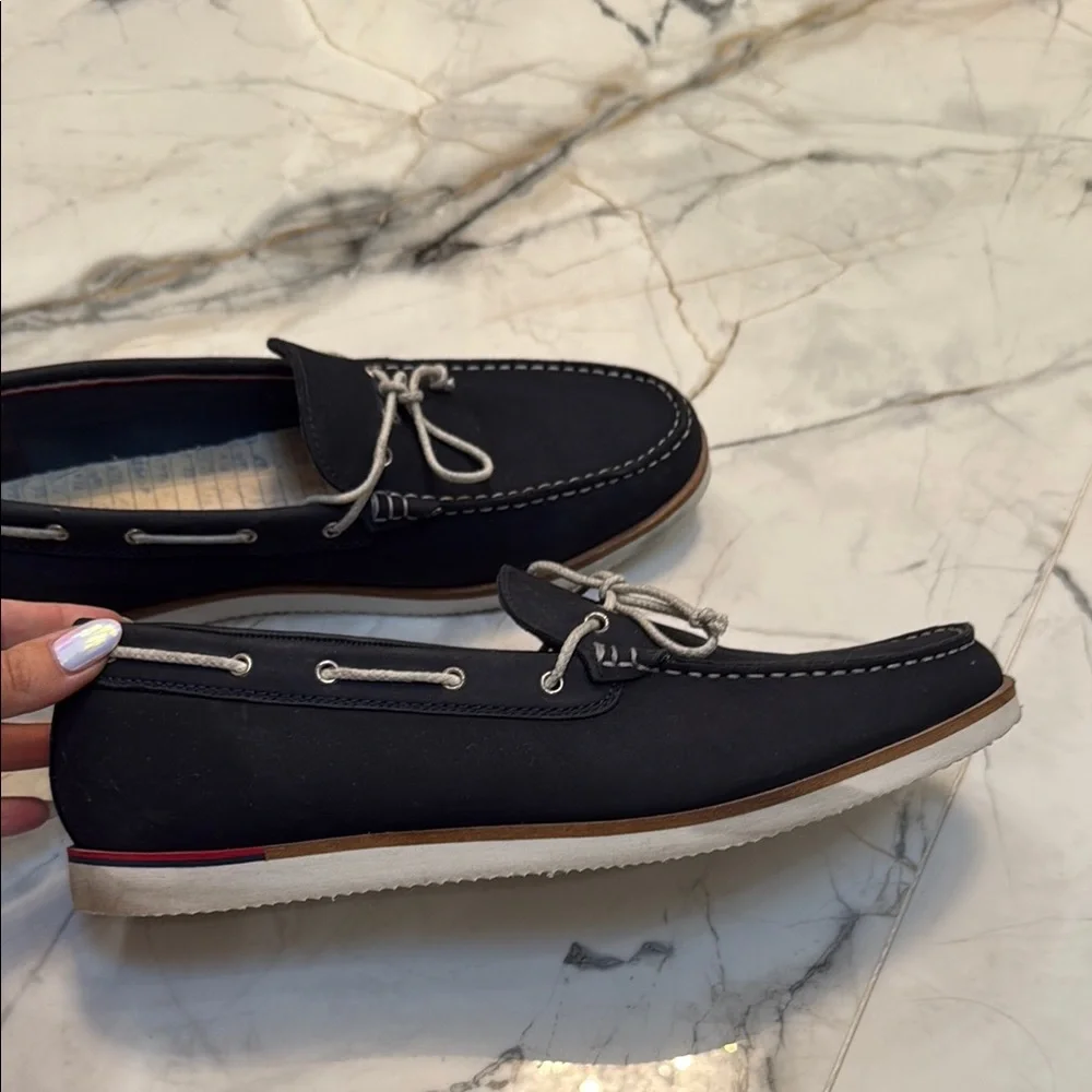 MODERN FICTION TAHOMA Lightweight Suede Boat MEN S SHOES NAVY COLOR Size 12